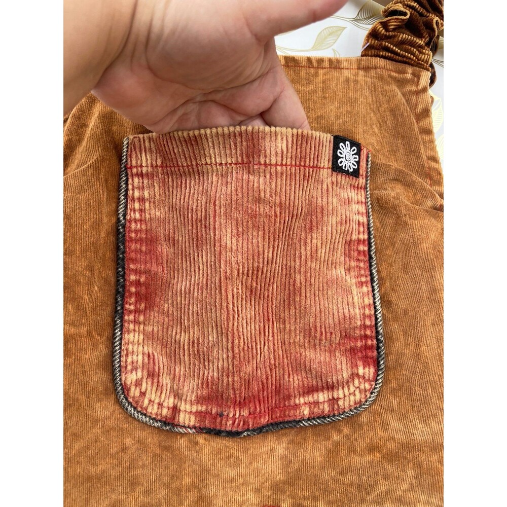 Mexicali Blues Corduroy Patchwork Overalls Jumpsuit S/M Boho Cottage Goblincore - Picture 7 of 12